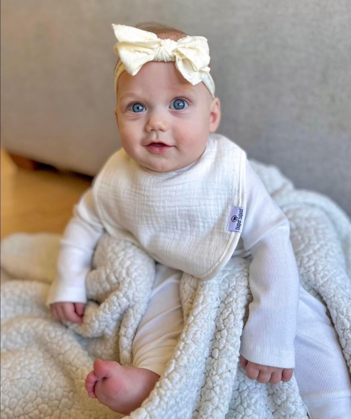 DiaperSquad's Baby Bibs for Drooling and Teething, Bibs for Boys, Baby Girl - Solid Cotton Baby