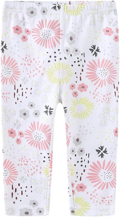 Unisex Newborn Baby Cotton 4-Pack Pants Embroidery Pringting Casual Leggings 0-24 Months for Boys