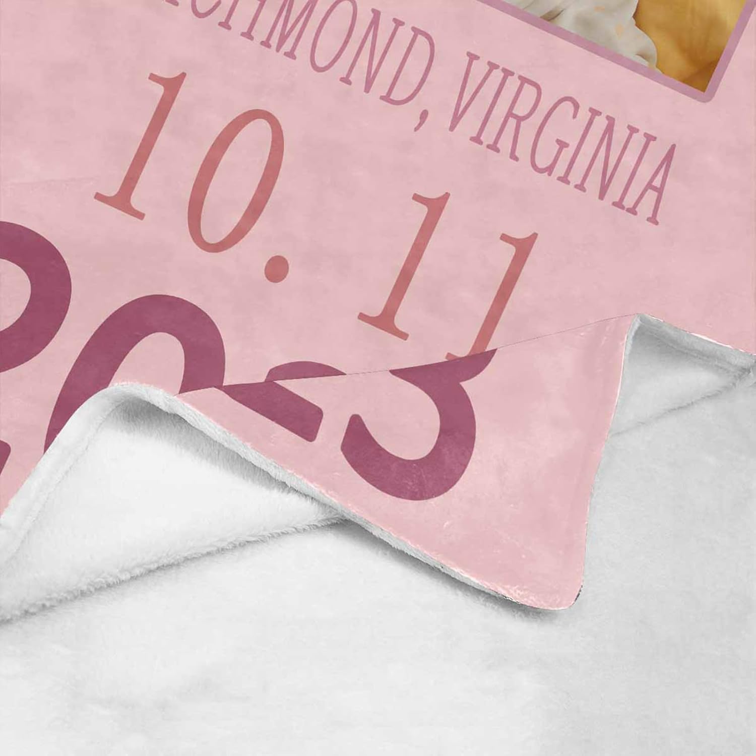 Personalized Baby Milestone Photo Blanket, Custom Name Blanket Toddler Baby Boys Girls Soft Flannel