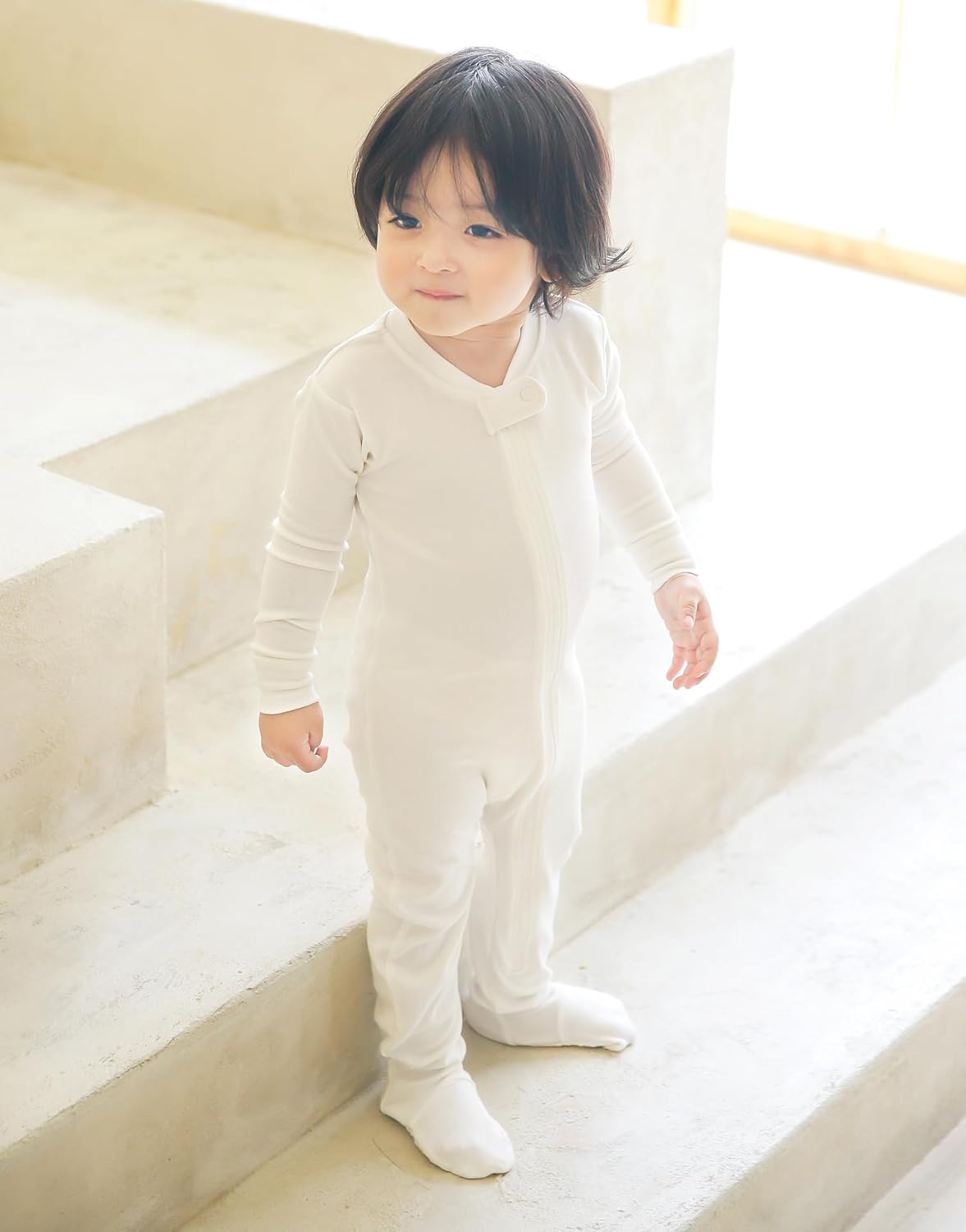 VAENAIT BABY Infant Toddler Boys Girls Footed One-Piece Sleep and Play Premium Modal Pajamas 1-2