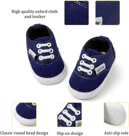 Morbido Infant Baby Boys Girls Canvas Sneaker Toddler Slip On Anti Skid Newborn First Walkers Candy