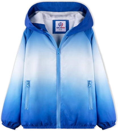 WELAKEN Lightweight Jacket for Girls Kids & Toddler II Girls' Print Water-Resistant Jacket
