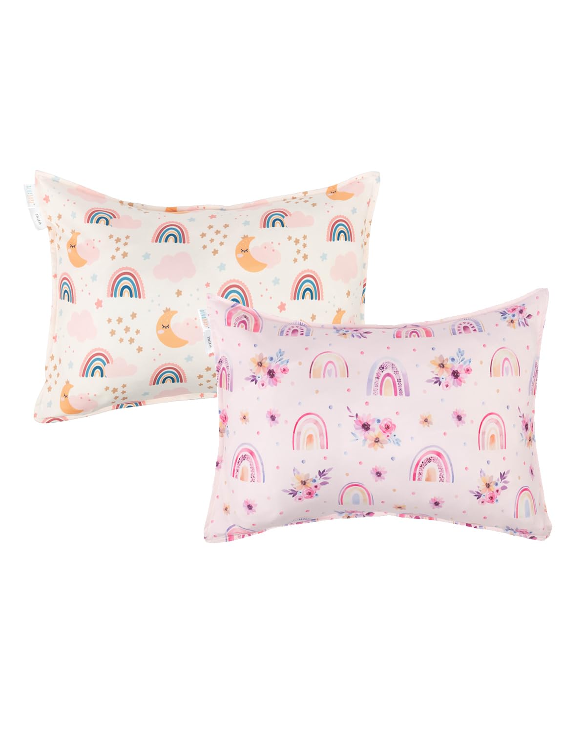 ALVABABY Toddler Pillowcases Stretchy Soft Kids Pillow Cover 2 Pack Fit 13"x 18" or 12"x20"