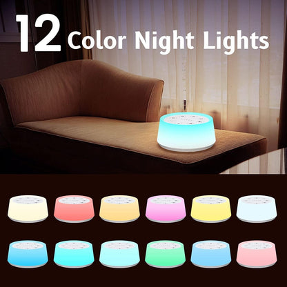 ColorsNoise Sound Machine and White Noise Machine with 30 Soothing Sounds with 12 Colors Baby Night