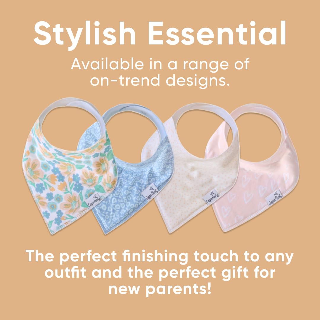 Copper Pearl 6 Pack Soft Cotton Baby Bibs for Drooling and Teething, Absorbent Drool Bibs for Baby