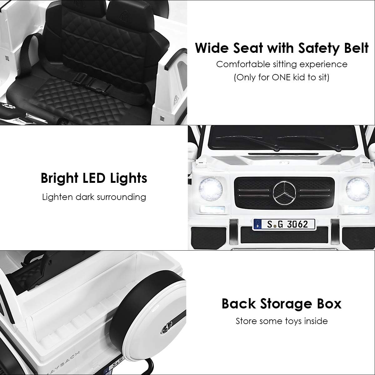 Costzon Ride on Car, Licensed Mercedes-Benz Maybach, 12V Battery Powered Vehicle Toy w/ 2 Motors