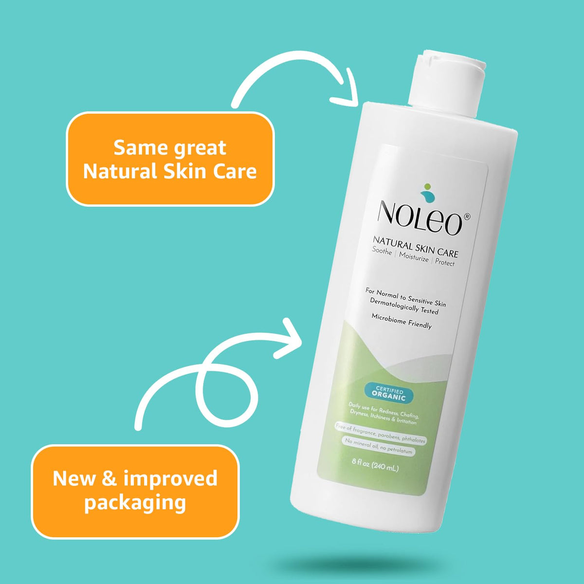 NOLEO Natural Skin Care – Deep Moisturizer for Sensitive Skin | Soothes Redness, Chafing &
