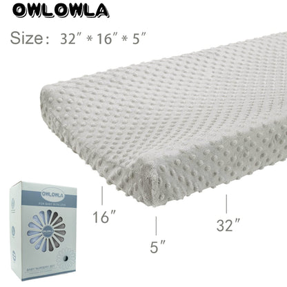 Owlowla Changing Pad Cover,Soft Minky Dots Changing Table Sheets for Baby Boy and Girl 2Pack