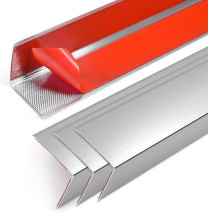 4PCS 45" Aluminum Metal Corner Protectors, Self Adhesive Corner Guards, Metal Wall Edge Protector