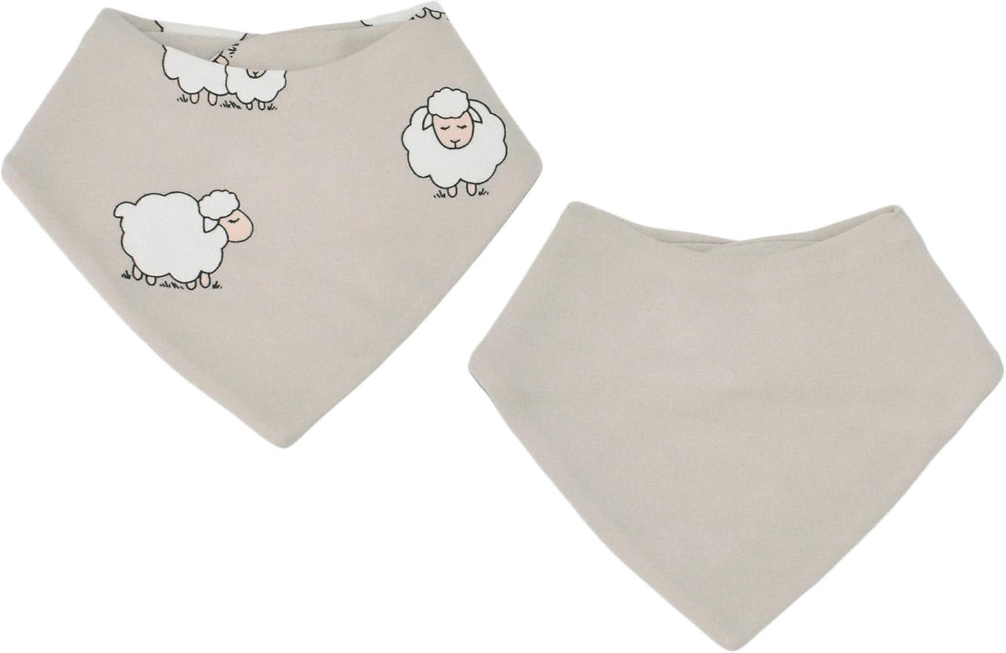 Woolino Merino Wool Baby Bibs - Highly Absorbent Bandana Bib with Cotton Outer Layer and Merino