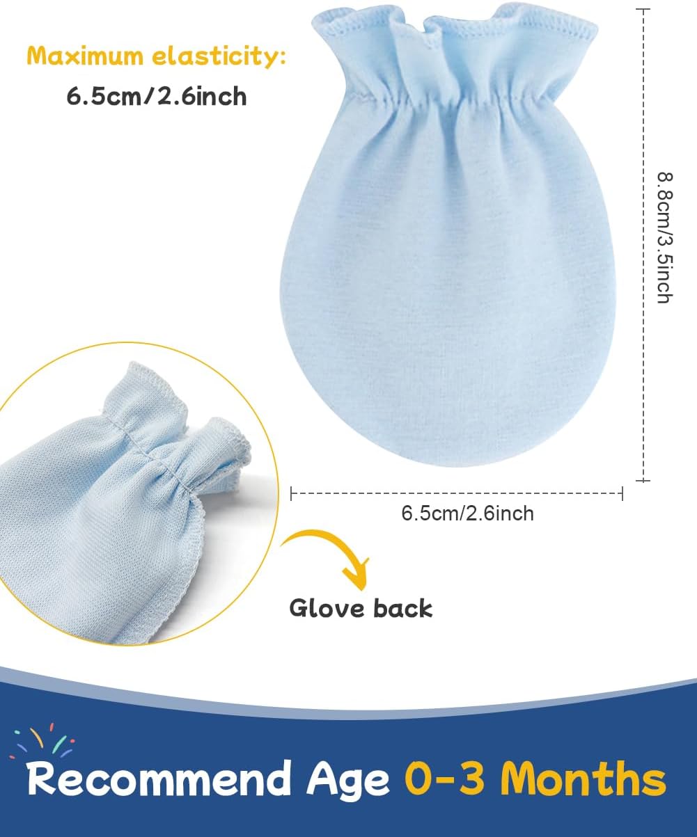 Cute Baby Mittens Newborn, No Scratch Baby Boy Mittens, Baby Girl Hat Gloves for Toddlers, Infant
