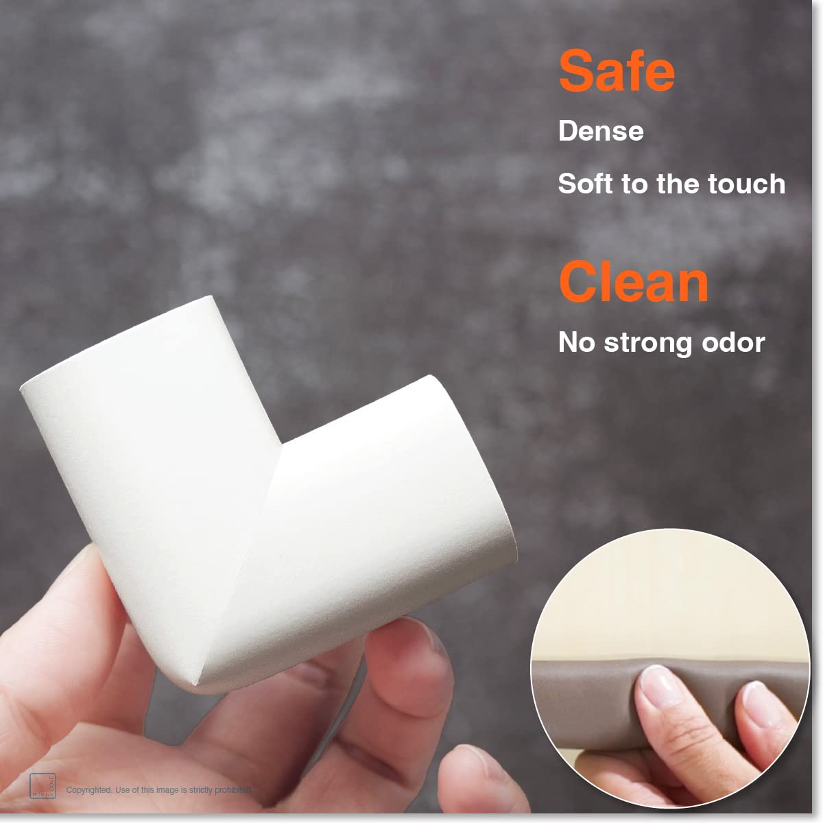 Roving Cove HeftyFit Edge Corner Protector Baby Proofing (Large 18ft Edge 8 Corners), Heavy-Duty
