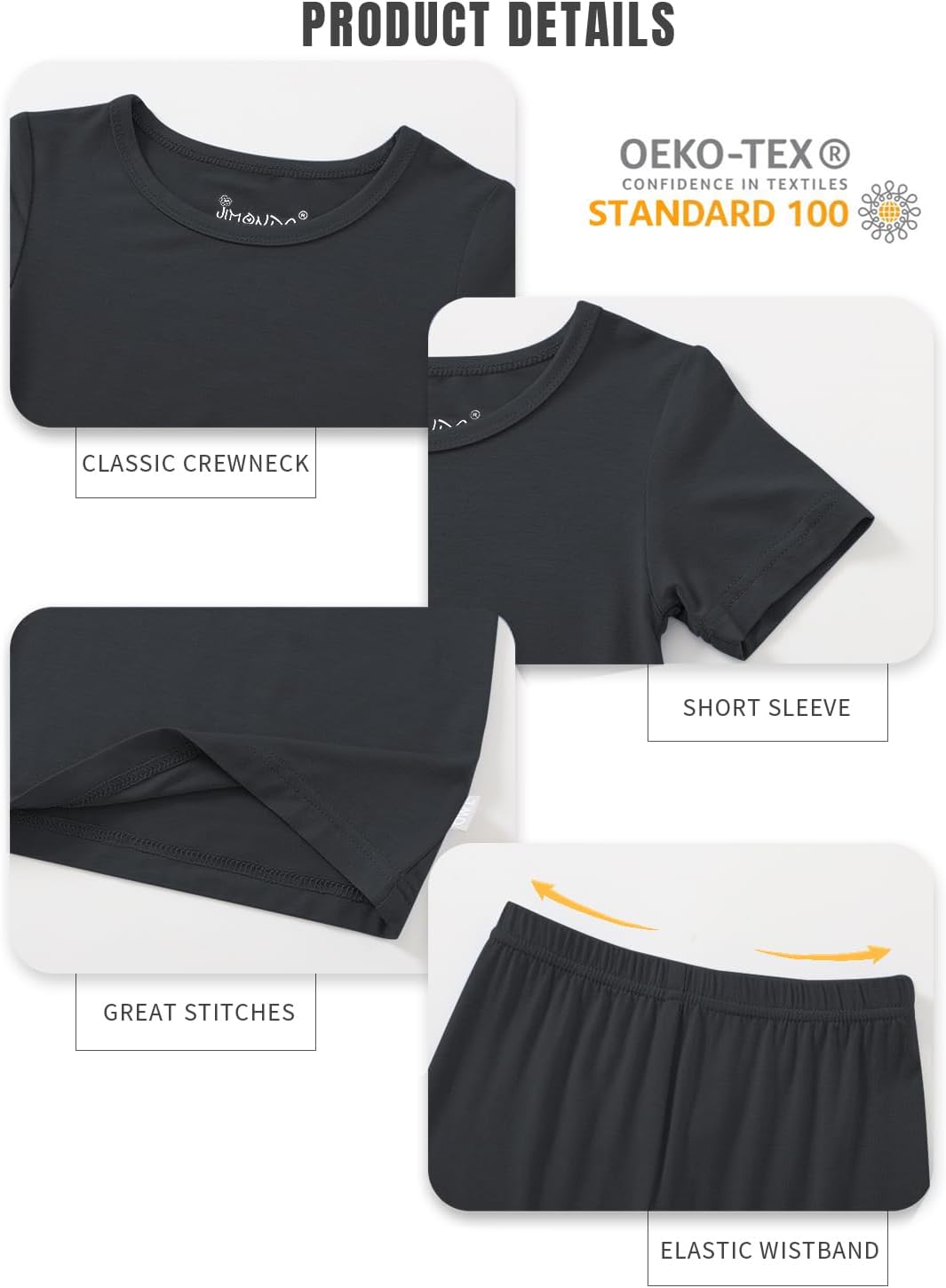 Jimonda Baby Boys Girls Pajama Sets Toddler Sleepwear Cool Jammies 2pcs Viscose from Bamboo PJs