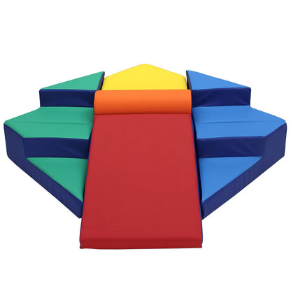 FDP SoftScape Step Up and Slide Corner Climber, Indoor Active Play Structure for Toddlers and