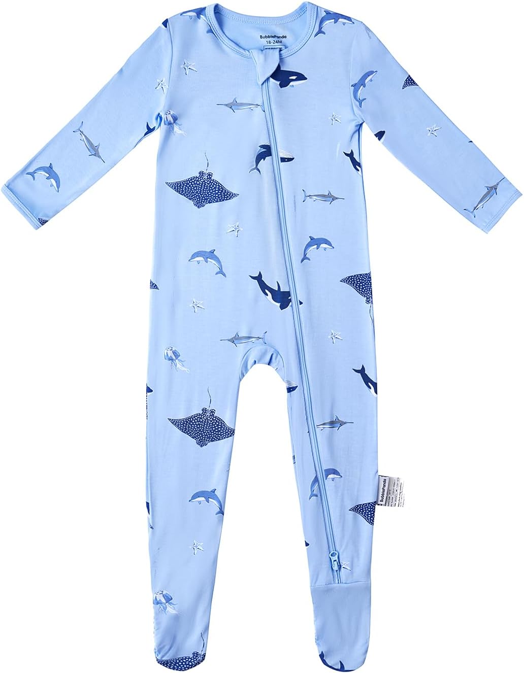 BubblePanda Rayon Made From Bamboo Baby Pajamas Baby Clothes for Boys Girls Unisex Zip-Front