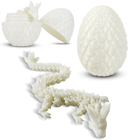 3D Printed Dragon Egg,Mystery Crystal Dragon Fidget Toys,Articulated Dragon,Home Desk Decor Easter