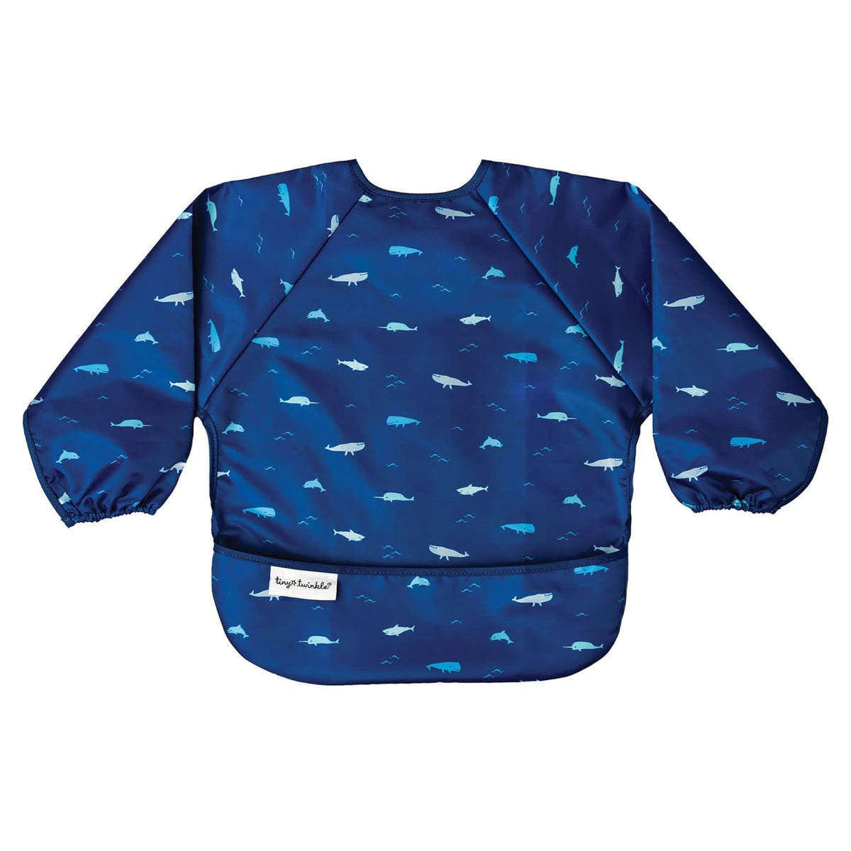 Tiny Twinkle Mess Proof Baby Bib,Waterproof Smock Baby Bib for Eating,Machine Washable Long Sleeve