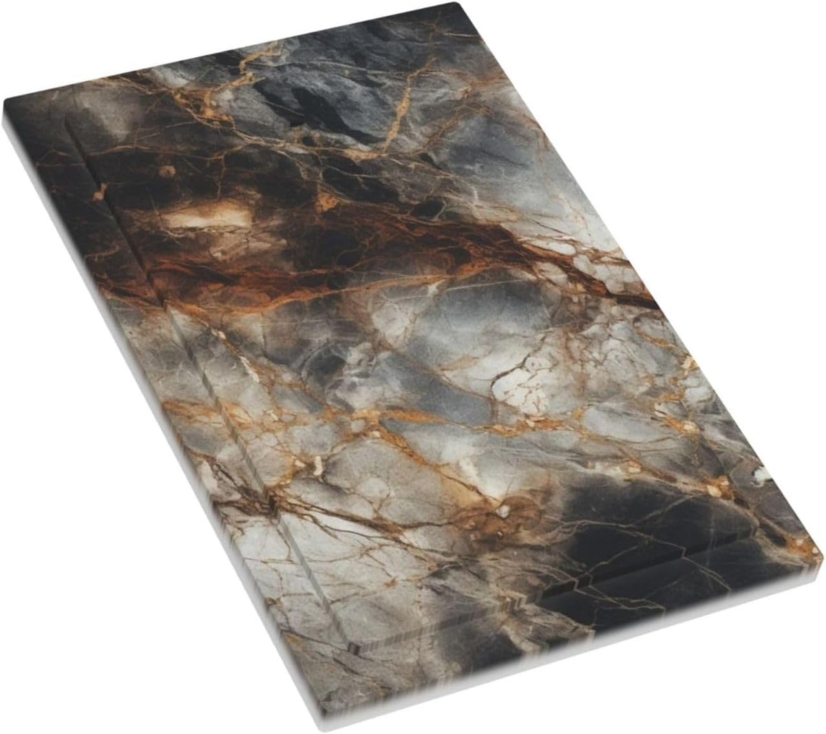 Brown Marble Granite Golden Lines Print Light Switch Cover Plate 1 Gang No Device Blank Electrical