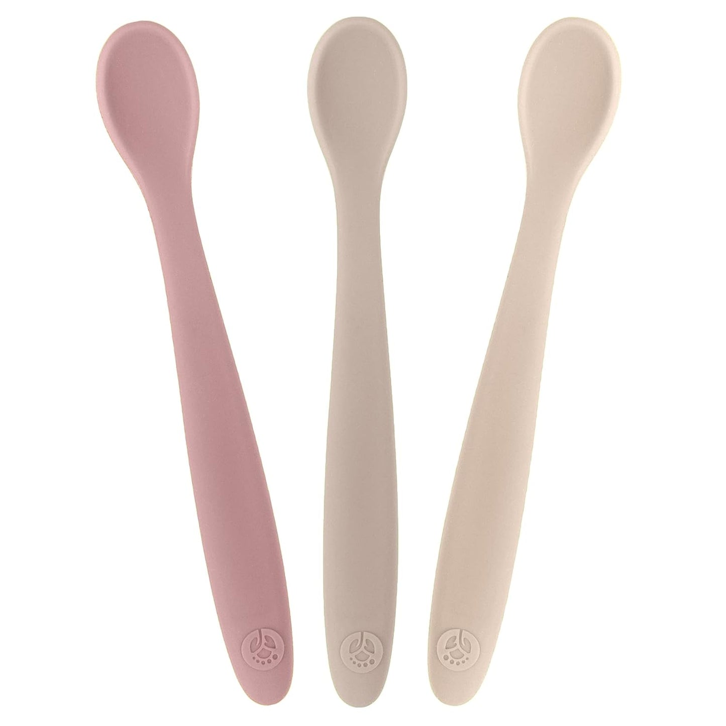 WeeSprout Silicone Baby Spoons - First Stage Infant Feeding Utensils With Soft-Tip, Bendable