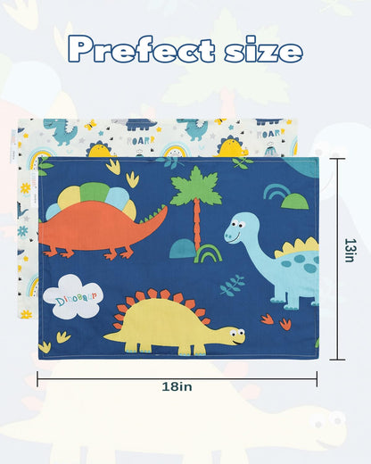 ALVABABY Toddler Pillowcases 2 Pack Organic Cotton Kids Pillow Cover Fit 13"x 18" or 12"x16"