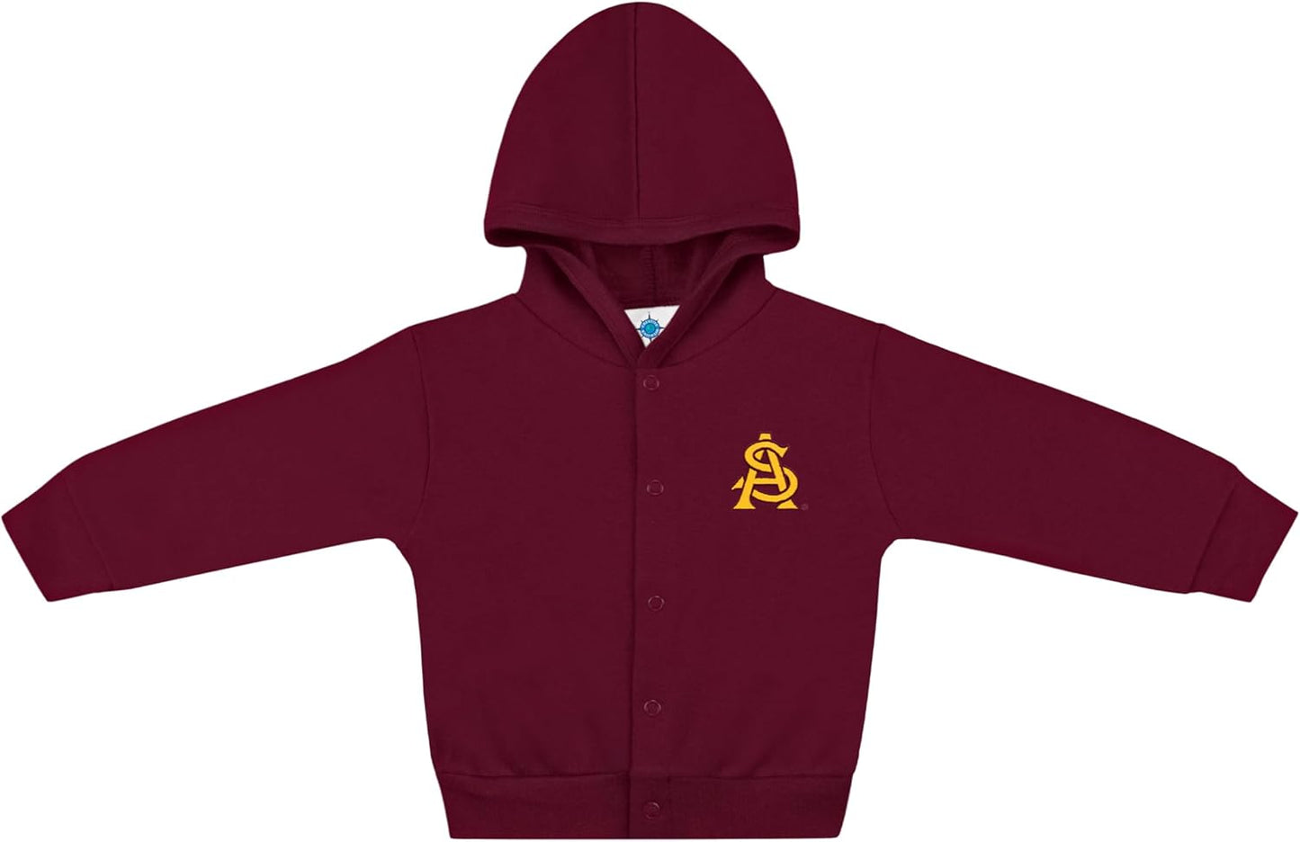Creative Knitwear College Baby Snap Hooded Jacket - Team Logo, Multiple Colors, for Boys & Girls