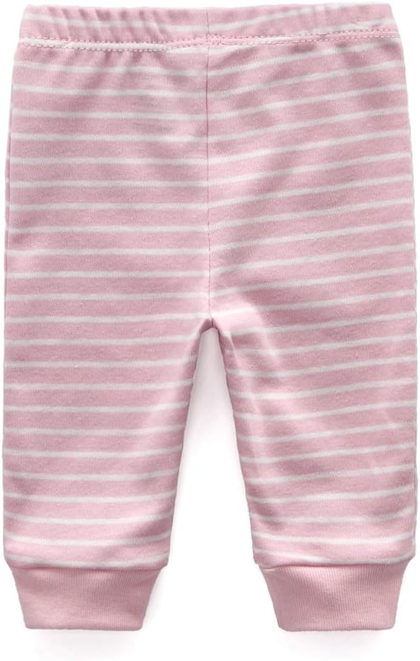 Unisex Newborn Baby Cotton 4-Pack Pants Embroidery Pringting Casual Leggings 0-24 Months for Boys