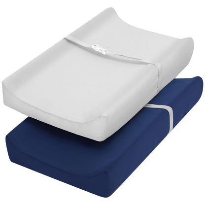 TILLYOU Changing Pad Cover Set in Soft Jersey Material - Fits 32"/34''x16 Contoured Pad for Babies