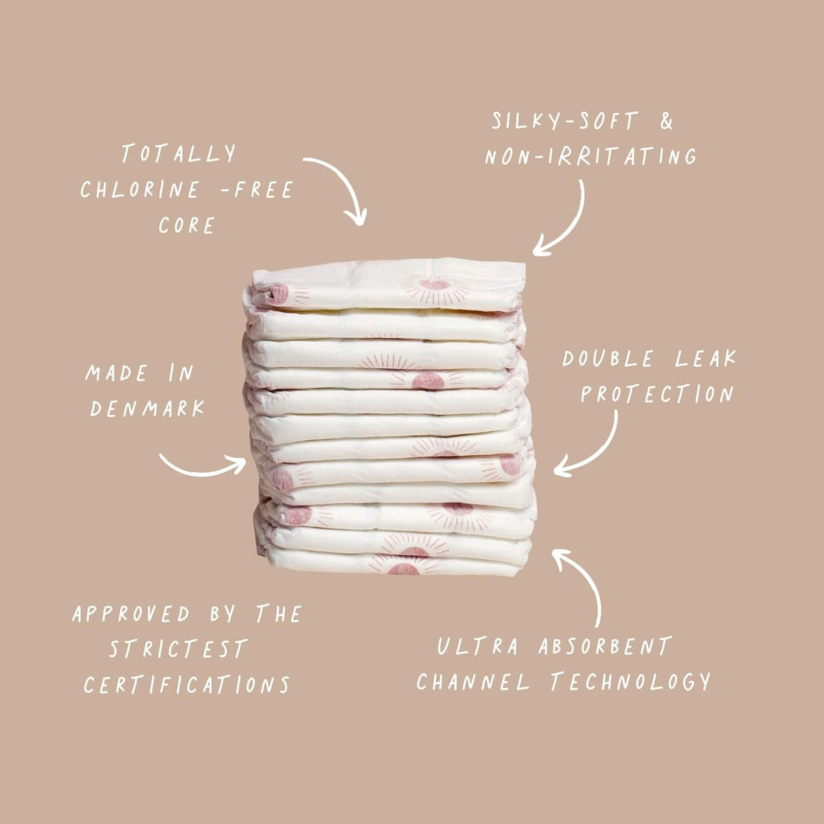 Joonya Baby Diapers, Size 3 M (9-18 lb) - 6 Bags of 28 (168) - New Range - NonToxic, Eco-Friendly