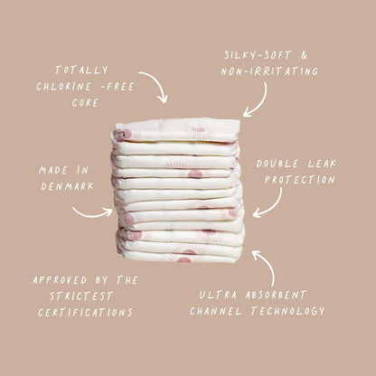 Joonya Baby Diapers, Size 3 M (9-18 lb) - 6 Bags of 28 (168) - New Range - NonToxic, Eco-Friendly