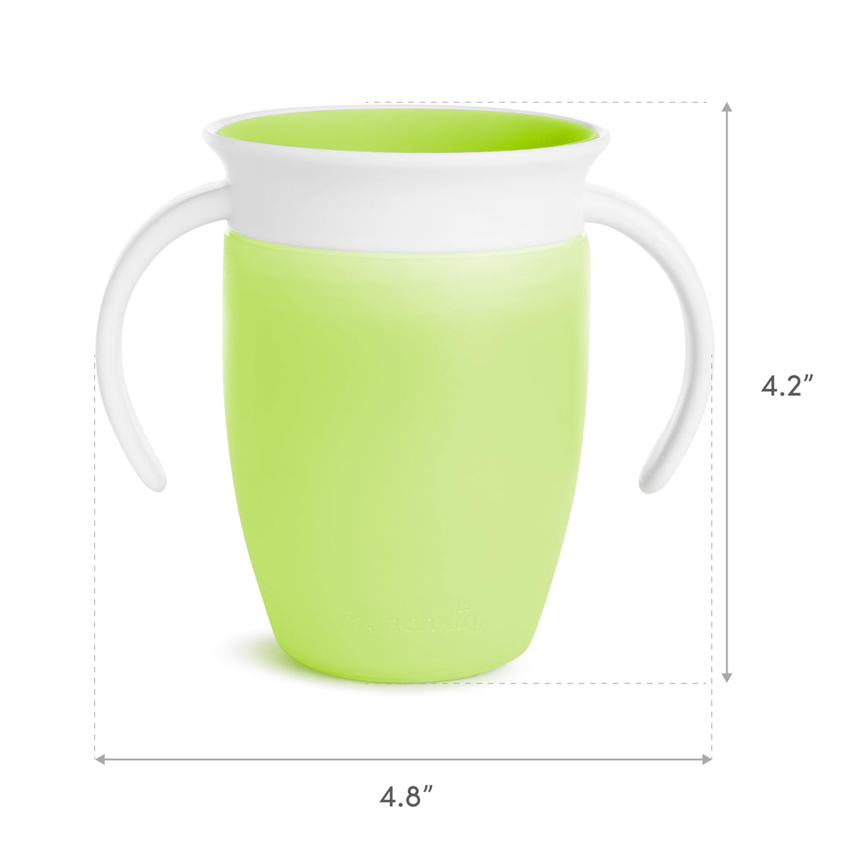 Munchkin® Miracle® 360 Trainer Sippy Cup with Handles, Spill Proof, 7 Ounce, 2 Pack, Green/Blue