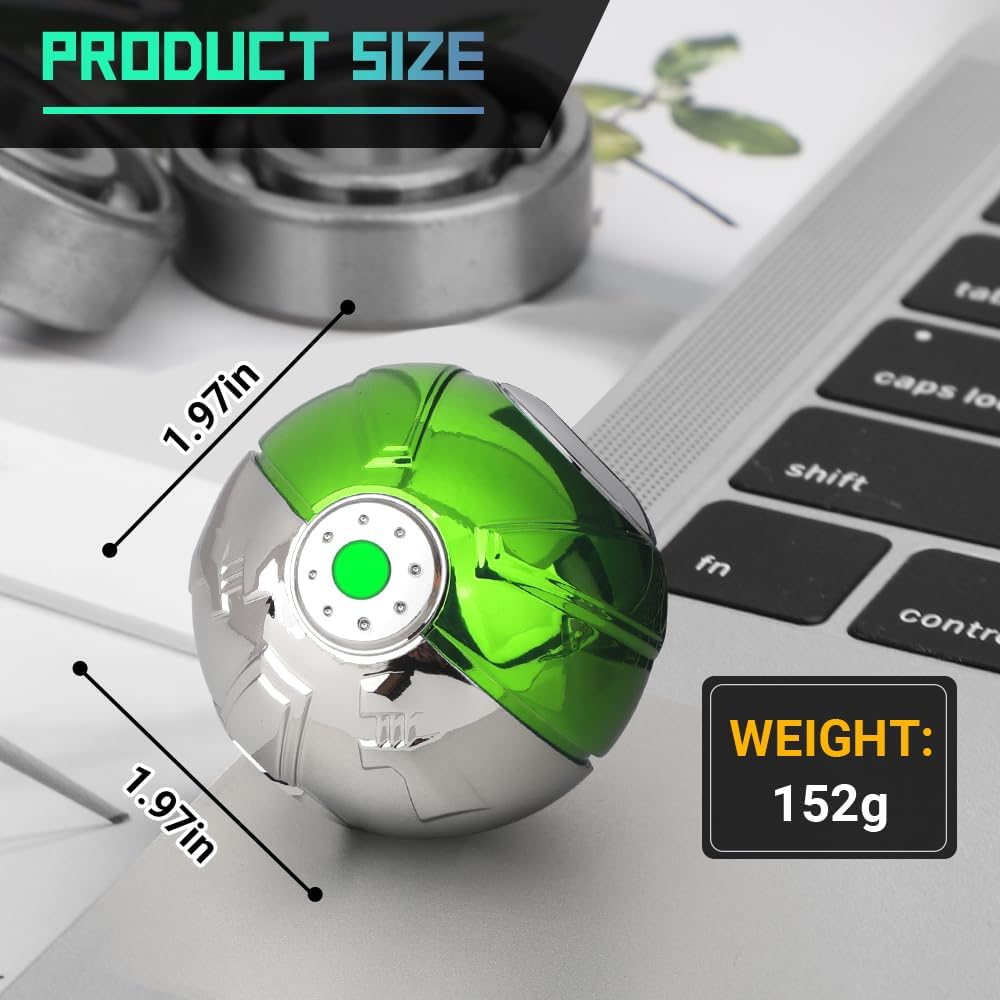 Metal Fidget Spinner Luminous Heavy Duty Ball Fidget Toy Desk Decoration for Stress Relief, Cool