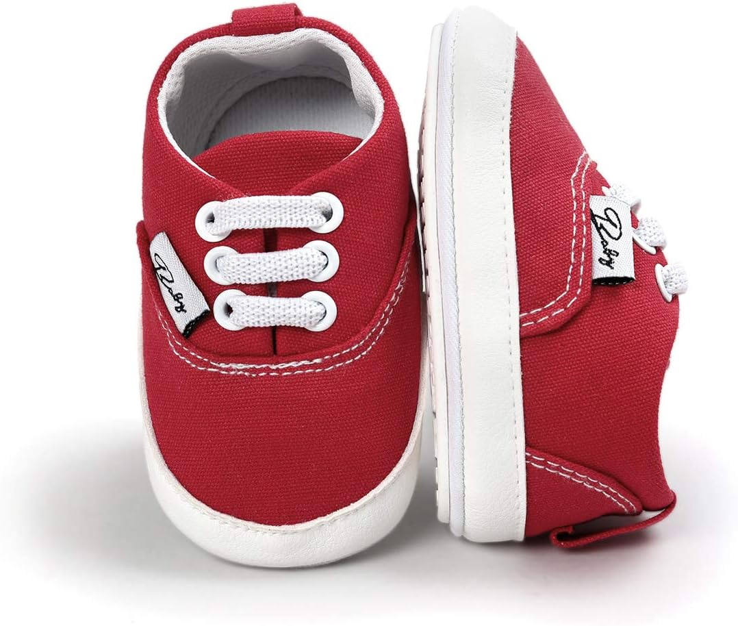 Morbido Infant Baby Boys Girls Canvas Sneaker Toddler Slip On Anti Skid Newborn First Walkers Candy
