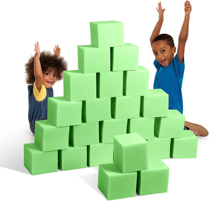 Foam Pit Cubes, 24 PCS 5 Inches Gymnastics Foam Blocks Trampoline Blocks, Multi-Sport Protective