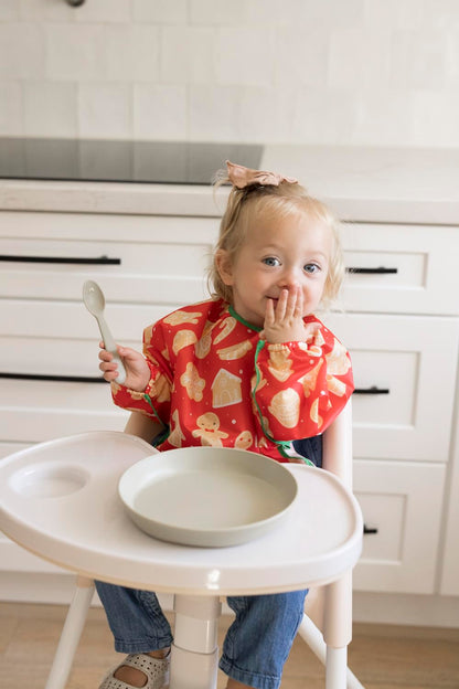 Tiny Twinkle Mess Proof Baby Bib,Waterproof Smock Baby Bib for Eating,Machine Washable Long Sleeve
