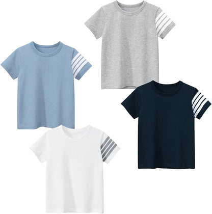 Boys' 4-Pack Excavator Short Sleeve Crewneck T-Shirts Top Tee Size 2-7 Years Toddler Boys' Value