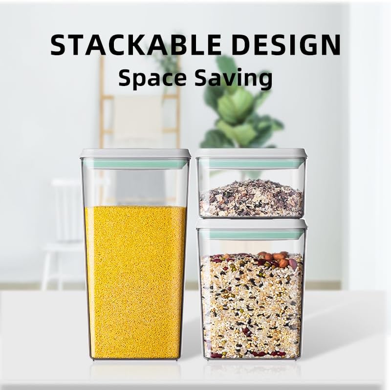 Ankou Airtight Food Storage Container Sets with Lids 6Pcs Pop Containers for Kitchen Pantry