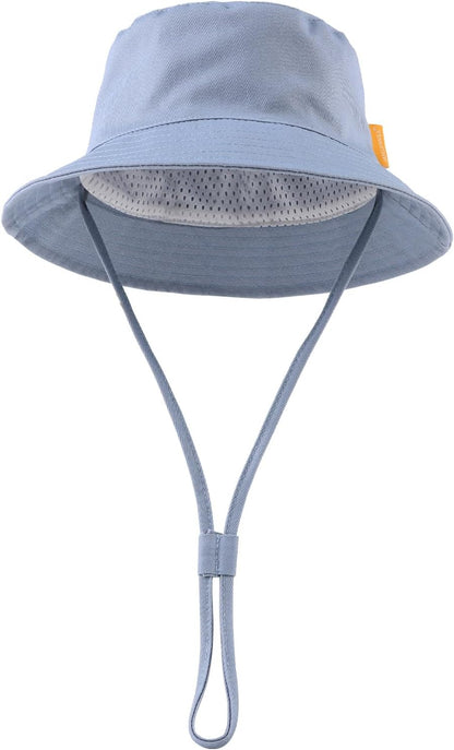 JANGANNSA Cotton Baby Sun Hat Infant Toddler Boys Girls Bucket Hats Summer Sun Protection Kids