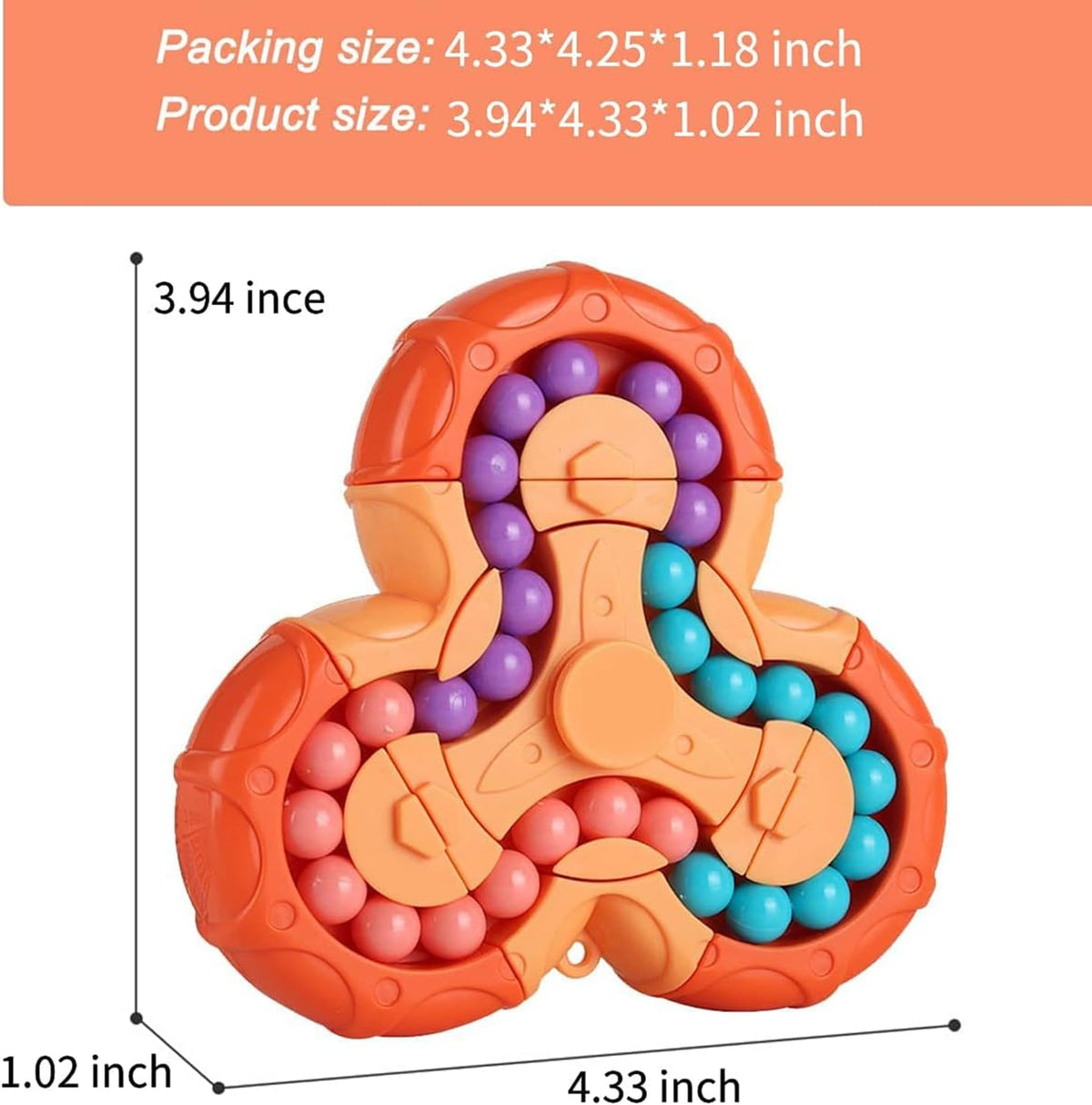 YUDANSI Magic Bean Puzzle Toy, Rotating Magic Bean Fidget Toys 2-in-1, Magic Ball Brain Teaser STEM
