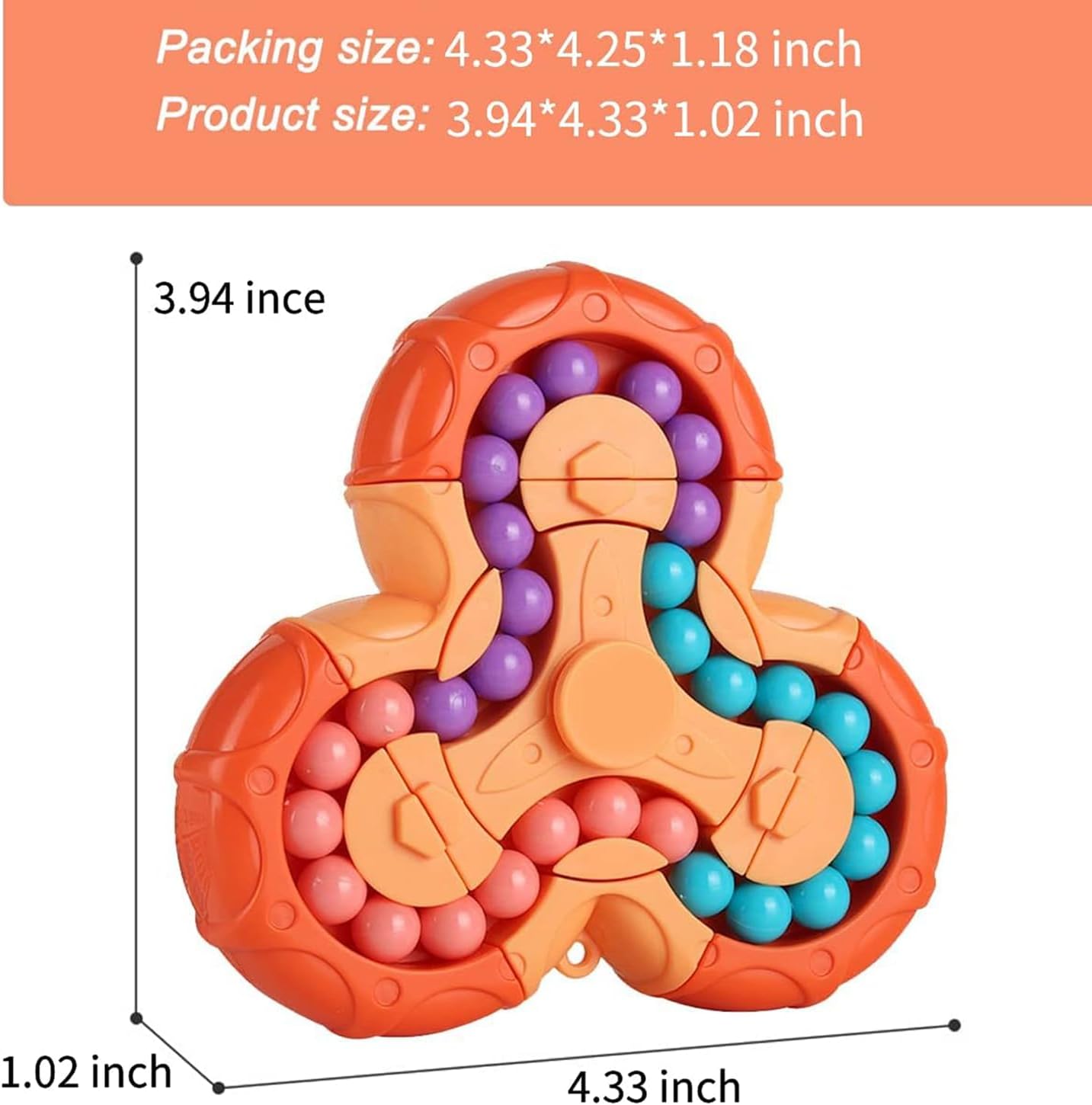 YUDANSI Magic Bean Puzzle Toy, Rotating Magic Bean Fidget Toys 2-in-1, Magic Ball Brain Teaser STEM