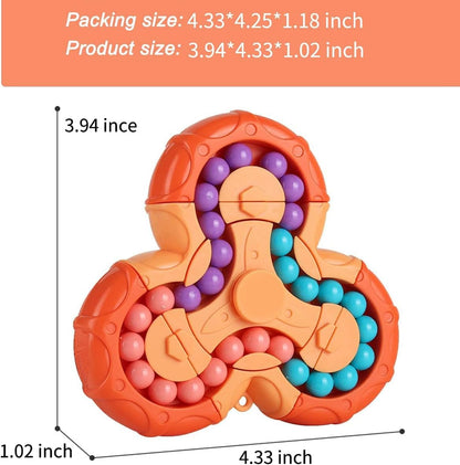 YUDANSI Magic Bean Puzzle Toy, Rotating Magic Bean Fidget Toys 2-in-1, Magic Ball Brain Teaser STEM