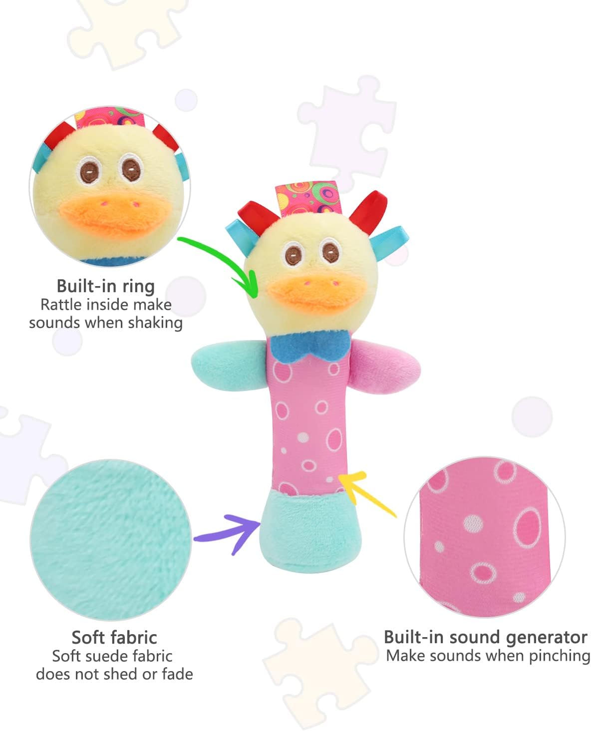 Wrist Rattles Foot Finder Rattle Sock Baby Toy, Rattle Toy, Arm Hand Bracelet Rattle, Feet Leg