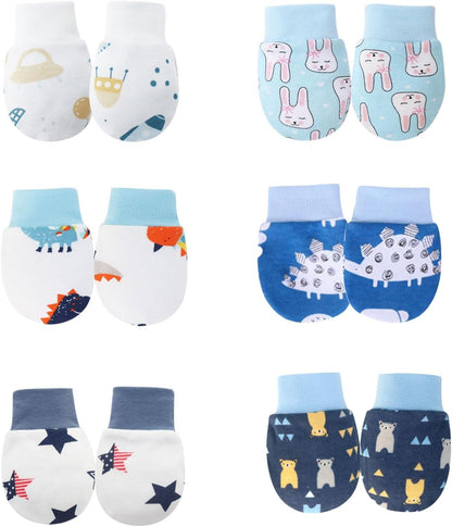 No Scratch Baby Mittens Newborn Infant Toddler Mittens Soft Elastic Wrist Gloves Mitten for 0-6
