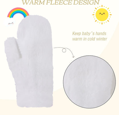 PESAAT Baby Girl Mittens Fleece Toddler Boy Mittens Warm Kids Winter Gloves Unisex Cold Weather