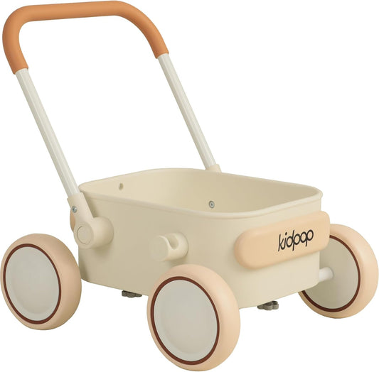 Kidpop PULA 2-in-1 Push and Pull-Along Wagon, Baby Push Walker for First Learner from 7 Month to 4
