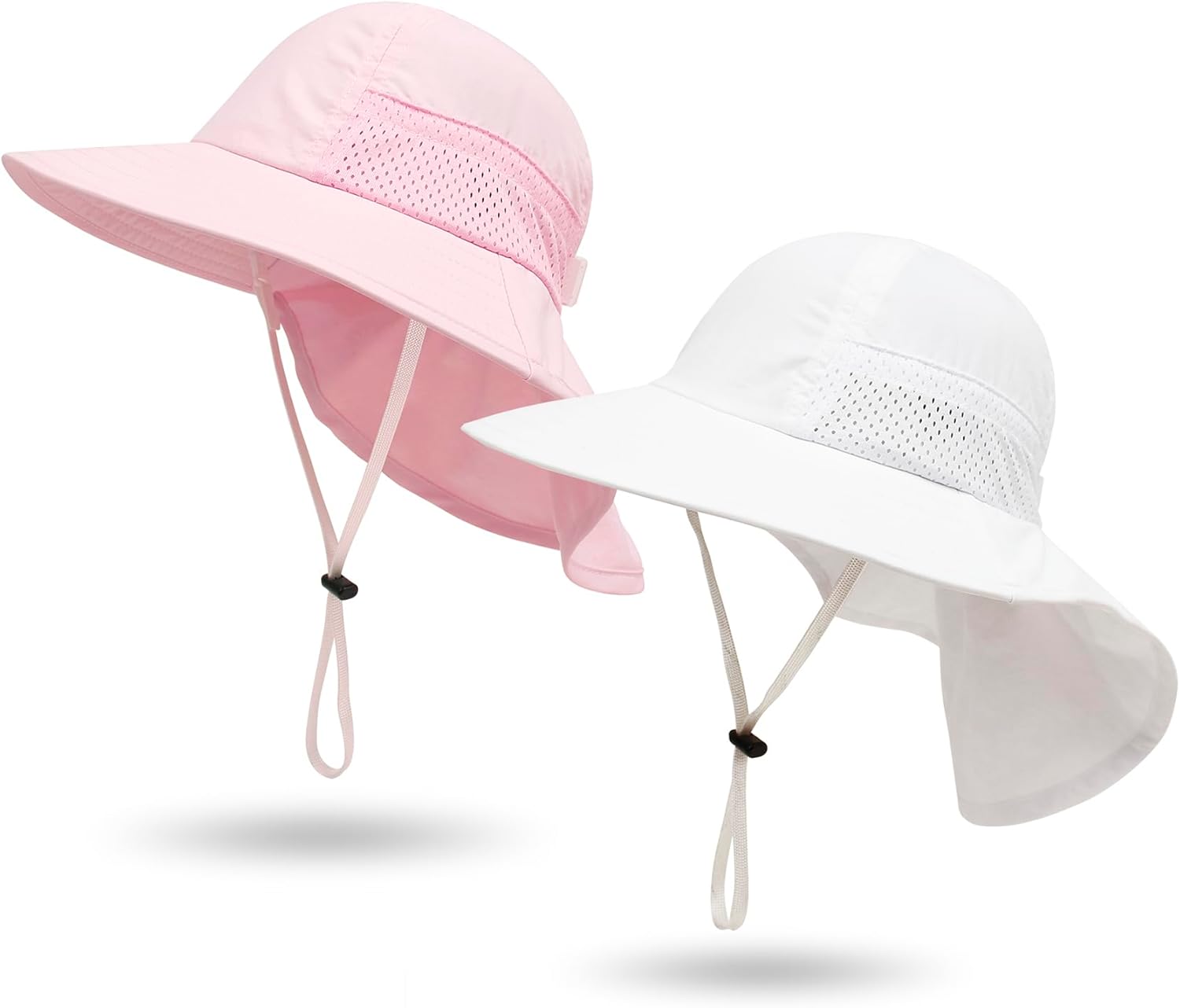 CHUNG Baby Sun Protection Hat Summer Toddler Adjustable UPF 50+ Wide Brim Neck Flap Beach Caps Boys