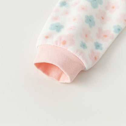 DAVE & BELLA Kids Printed Polar Fleece Jacket Toddler Baby Boys Girls Zip Up Long Sleeve Spring
