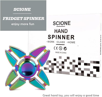 SCIONE Metal Fidget Spinner for Kid Adult,Sensory Hand Fidget Toy 7 Pack-Anxiety Toys Stress Relief