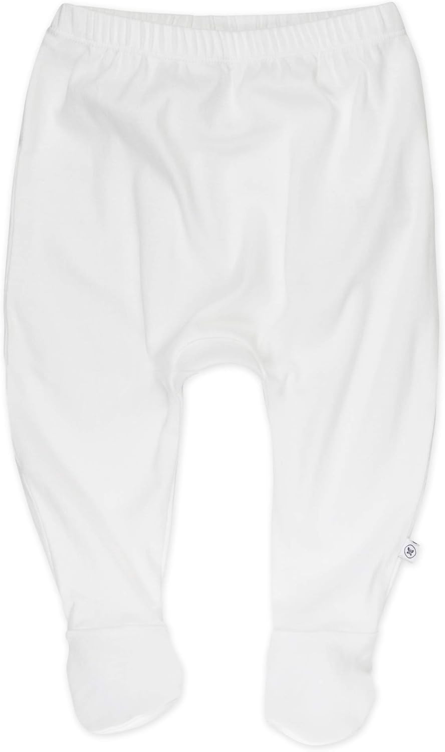 HonestBaby 3-pack Footed Pants Roomy Fit Pull on Bottoms 100% Organic Cotton for Infant Baby Boys