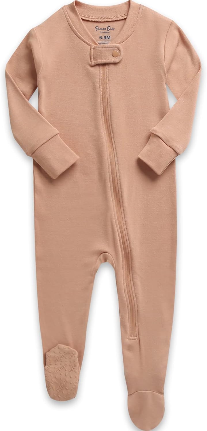 VAENAIT BABY Infant Toddler Boys Girls Footed One-Piece Sleep and Play Premium Modal Pajamas 1-2
