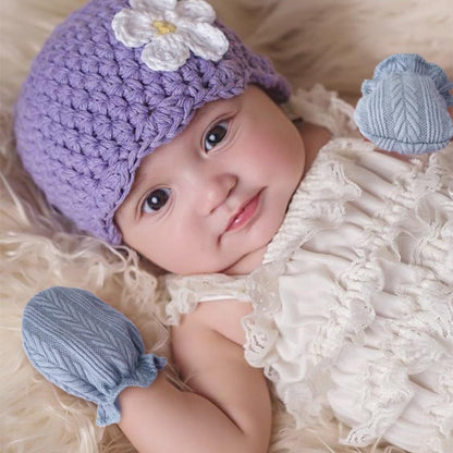 Newborn Baby Mittens No Scratch Cotton Elastic Wrist Gloves Infant Toddler Mittens for Baby Boy
